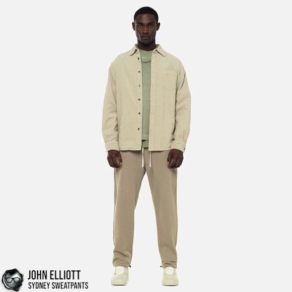 JOHN ELLIOTT SYDNEY JOGGER SWEATPANTS IN SHARK BEIGE MEN’S MEDIUM LUXURY PANTS - Picture 3 of 14